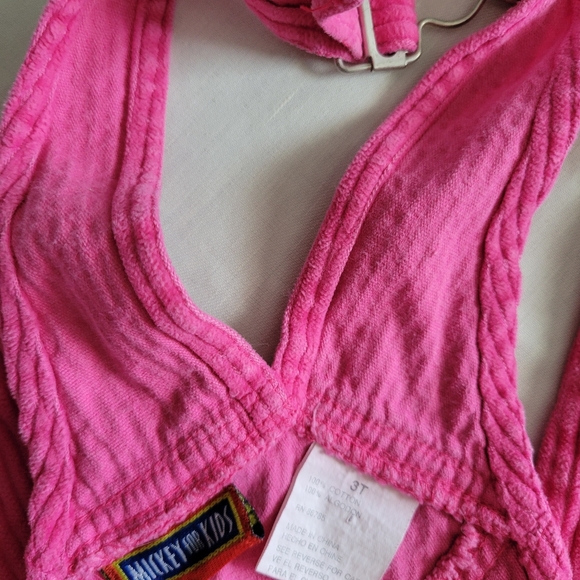 Vintage Minnie Mouse Pink Embroidered Overall 3T - Picture 13 of 13